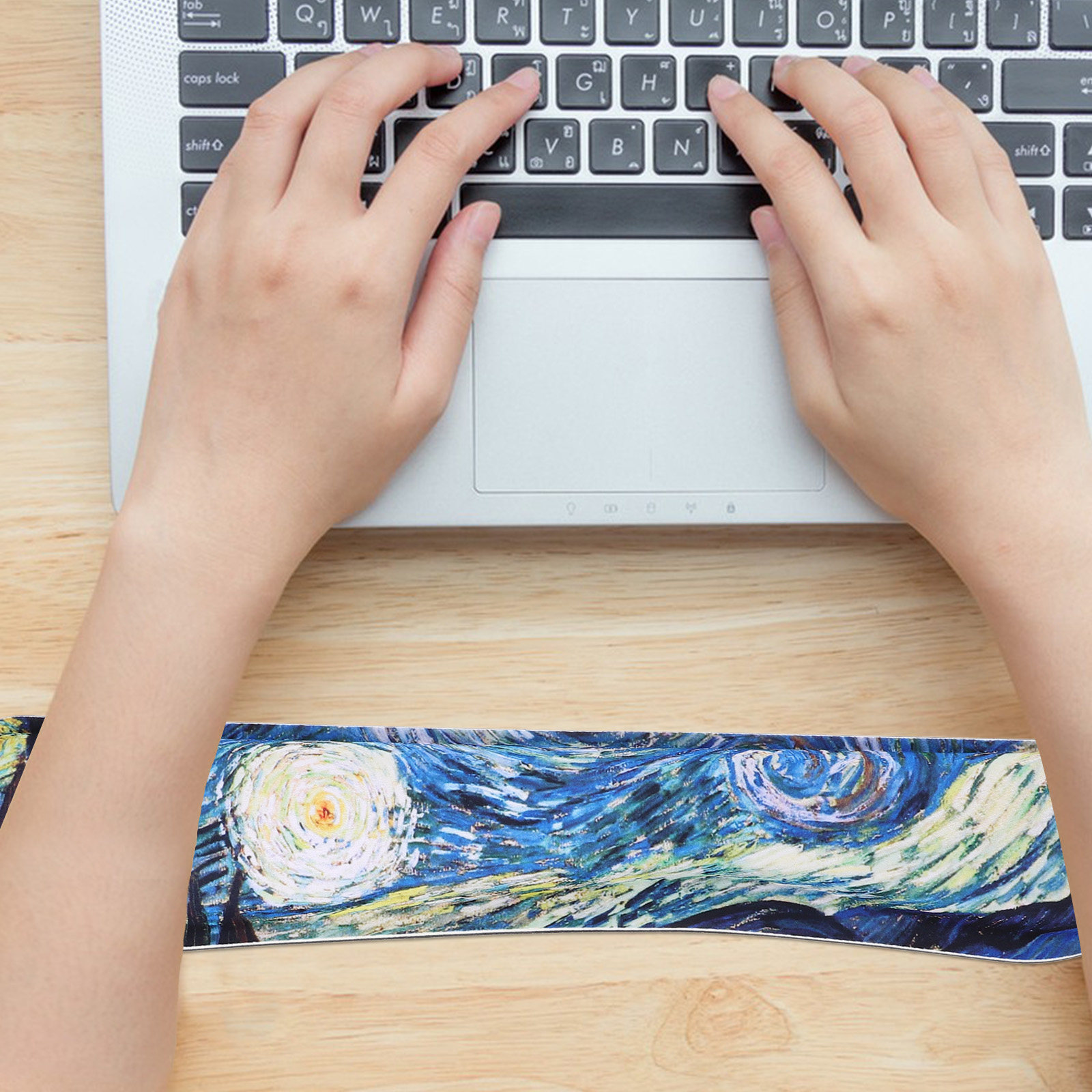 Laptop Accessories For Wrist Support - 2Pcs Memory Foam Keyboard Wrist Rest