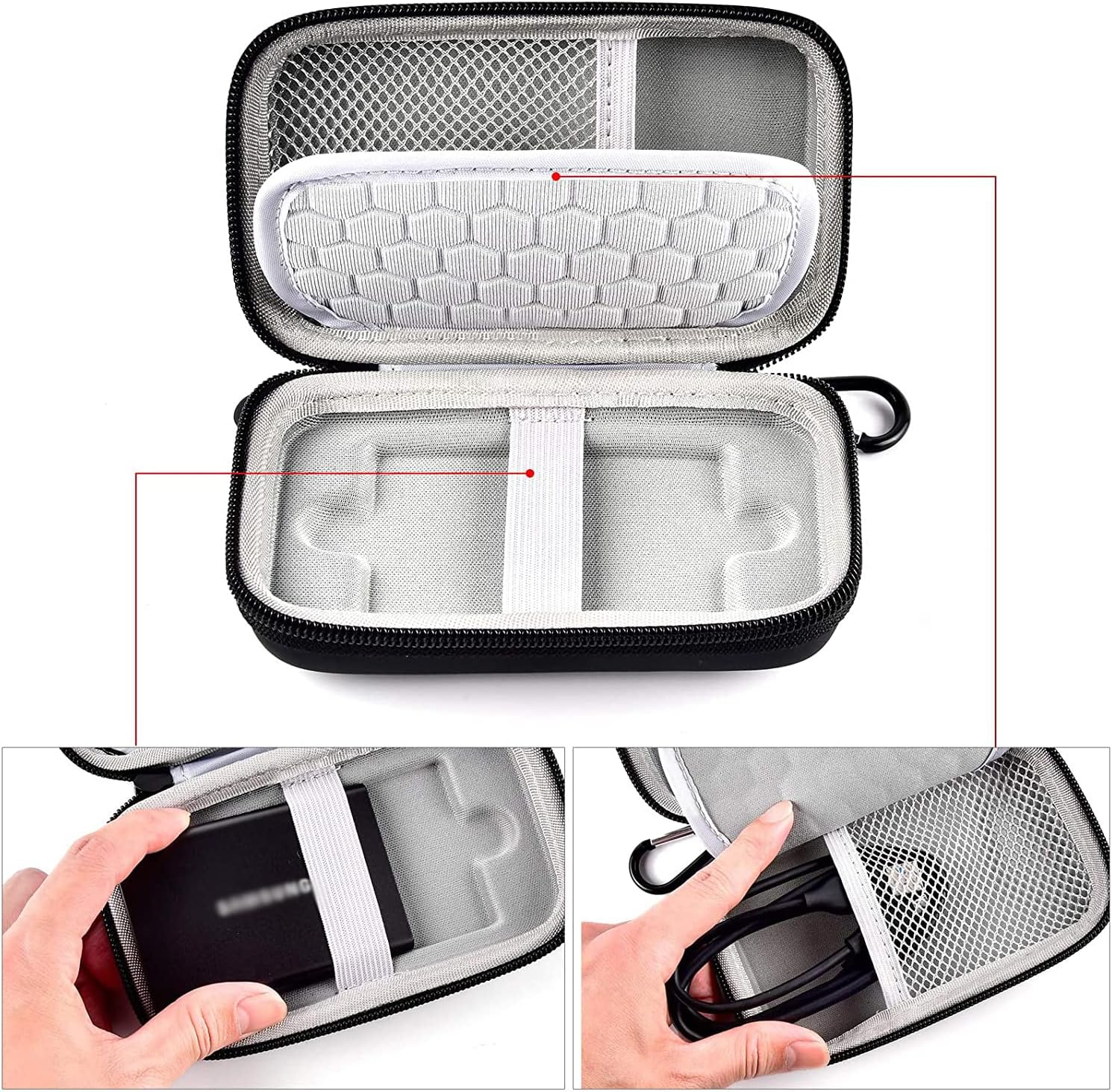 Universal USB 3.2 SSD Case, Sh - đánh giá và giá Cable Management Bag
