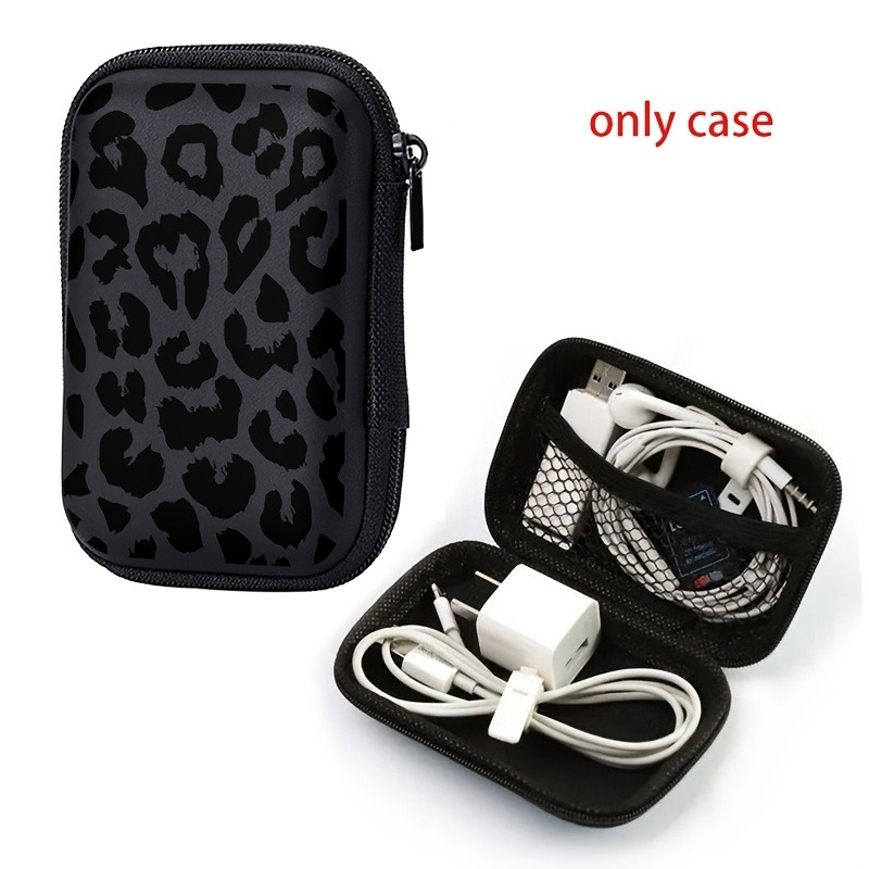 Black Leopard Print EVA Hard S - đánh giá và giá Cable Management Bag