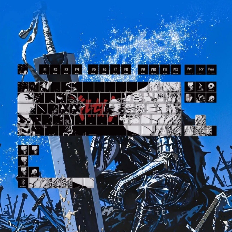 BERSERK Theme Anime Keycap 98  - đánh giá và giá Laptop Accessories For Gift