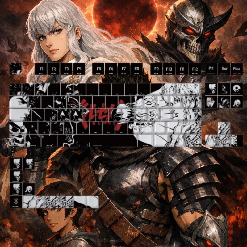 BERSERK Theme Anime Keycap 98  - đánh giá và giá Laptop Accessories For Gift