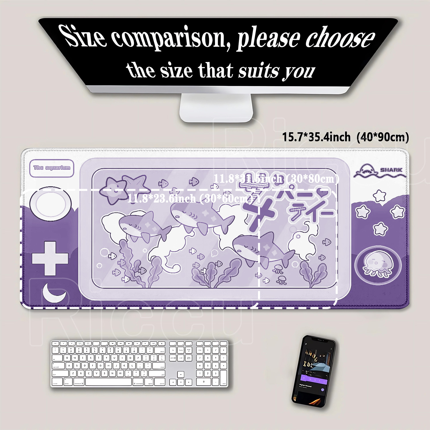 Mouse Pad Cute Shark Party The - đánh giá và giá Laptop Accessories Bundle